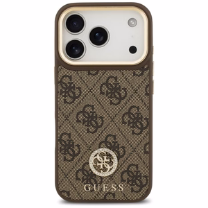 Guess 4G Strass Logo magnetinis dėklas telefonui iPhone 17 Pro - rudas