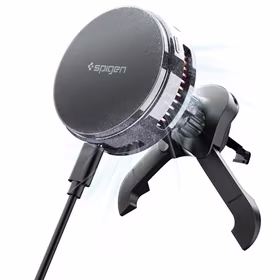 Spigen Essential EV25MFAQ Magnetic MagSafe automobilinis oro groteles laikiklis - Juodas