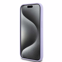 Karl Lagerfeld silikoninis Karl&Choupette galvų žiedas Magnetinis iPhone 15 dėklas - Violetinis
