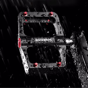 Rockbros BP2603 platforminiai dviračio pedalai su titano ašimi ir magnio lydinio guoliais – juodi