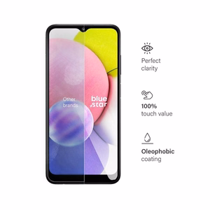 Apsauginis stiklas (m) - mėlynas SAMSUNG Galaxy A03s/A04/A04e/A02/A02S/A70/A13/A22 5G/A24