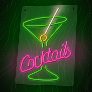 Neon PLEXI LED COCKTAILS rožinis žalias FPNE02X Forever Light