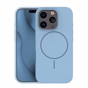 Silicone Thin Mag чехол iPhone 15 Pro Max 6,7" светло-синий