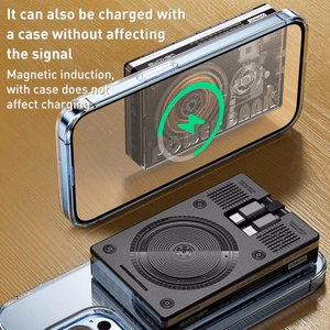 Išorinė baterija WK Design WP-331 juoda 10000mAh (Belaidis įkrovimas 15W / PD 20W / QC3.0 22.5W)