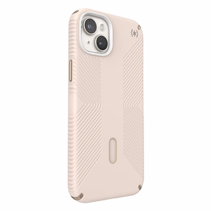 Speck Presidio2 Grip MagSafe dėklas su ClickLock, skirtas iPhone 15 Plus / 14 Plus, „Bleached Bone / Heirloom Gold“ spalvos