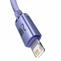 Baseus kabelis Crystal Shine USB - Lightning 2,0 m 2,4A violetinis