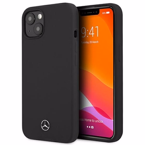 Mercedes Silikoninė Linija Dėklas iPhone 13 mini - Juodas