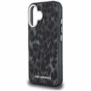 Karl Lagerfeld IML Leopard Pattern MagSafe deklas iPhone 16 - juodas