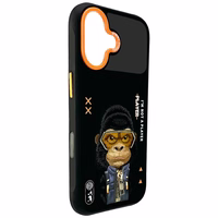 Nimmy Cool&Cute 2.0 Gorilla dėklas iPhone 17 - juodas