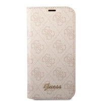 Guess GUBKP14SHG4SHP iPhone 14 6.1 "rožinė / rožinė knyga 4G Vintage Gold Logo