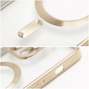 ELECTRO MAG COVER dėklas telefonui suderinamas su MagSafe iPhone 12 auksinis
