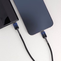 FORCELL F-ENERGY C356 kabelis Type C į Lightning PD 3A 27W Gradient 1 m juodas