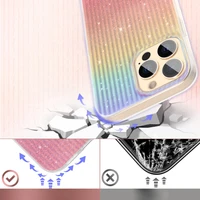 Kingxbar Travel Series prabangus elegantiškas dėklas telefonui iPhone 13 Pro oranžinis (Saulėlydis)