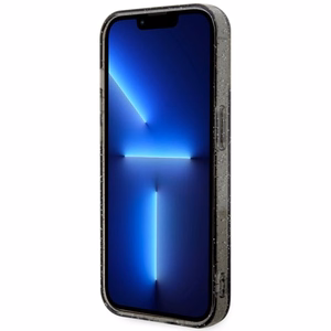 Guess GUHMP14LHCMCGK iPhone 14 Pro 6.1" juodas/juodas kietas dėklas Blizgučiai Auksas MagSafe