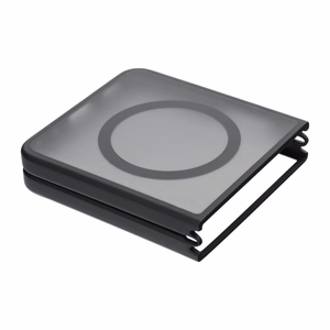 Juodas „4sF-S Acrylic“ dėklas su „MagSafe“ palaikymu, skirtas „Samsung Galaxy Z Flip8“