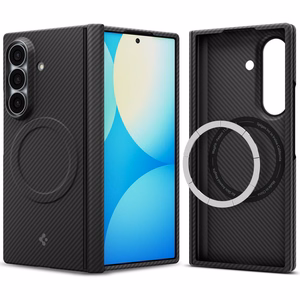 Spigen AirSkin Aramid MagFit MagSafe dėklas, skirtas „Samsung Galaxy Z Fold 8 Ultra“ – juodas