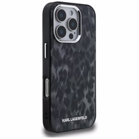 Karl Lagerfeld IML Leopard Pattern MagSafe deklas iPhone 16 Pro - juodas