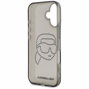 Karl Lagerfeld IML Rhinestones Karl Head dėklas telefonui iPhone 16 juodas