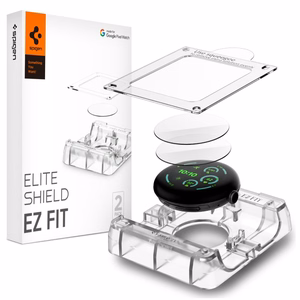 Spigen Elite Shield EZ Fit 2 vnt. hidrogelinių plėvelių rinkinys, skirtas Google Pixel Watch 41 mm