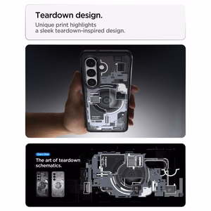 Spigen Ultra Hybrid Mag MagSafe Dėklas for Samsung Galaxy S26 Zero One - Clear juodas