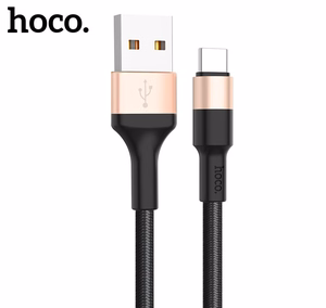USB kabelis Hoco X26 Type-C 1.0m juodas-auksinis