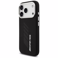 AMG silikoninis Oversize Rhombs MagSafe dėklas iPhone 17 Pro - juodas