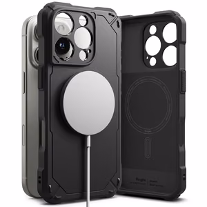 Ringke Rugged Gear magnetinis MagSafe dėklas telefonui iPhone 16 Pro - juodas