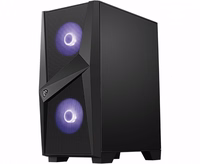 MSI MAG Forge 100M „Midi Tower“ Juoda, Permatomas