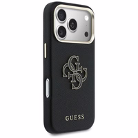 Guess FW dėklas su dervos logotipu iPhone 17 Pro Max - juodas