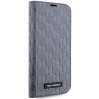 Karl Lagerfeld KLBKP14XSAKLHPG iPhone 14 Pro Max 6.7" Dėklas telefonui sidabrinis sidabrinis Saffiano Monograma