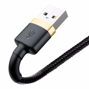 USB Laidas Baseus Cafule juodas / auksinis Lightning 100cm