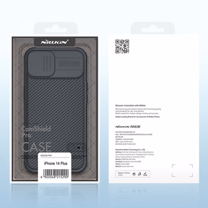 Nillkin CamShield Pro dėklas iPhone 14 Plus šarvuotas dėklas su kameros apsauga mėlynas