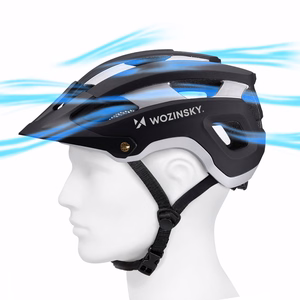 Wozinsky MTB велосипедный шлем со съемным козырьком, легкий L - черный и серебристый