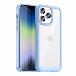 Outer Space dėklas iPhone 14 Pro kietas dangtelis su geliniu rėmeliu mėlyna