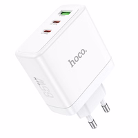 Įkroviklis Hoco 2 x USB-C + USB-A GaN QC PD 65W N30 baltas