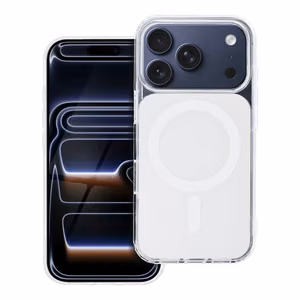 Case for iPhone 17 Pro / 18 Pro (low camera edge) Clear Fusion Mag Cover compatible with MagSafe white