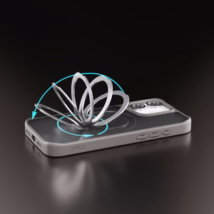 Etteri Matt Mag Ring dėklas iPhone 16 6,1" pilkas
