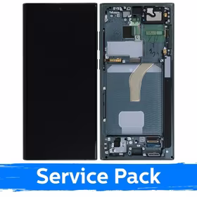 LCD ekranas suderinamas su Samsung S908 S22 Ultra su rėmeliu / Žalias / (Service Pack)