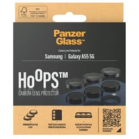 PanzerGlass Hoops kameros apsauga Samsung Galaxy A55 5G - su juodu rėmeliu