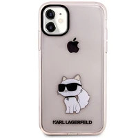 Karl Lagerfeld KLHCN61HNCHTCP iPhone 11 / Xr 6.1" rožinis/rožinis kietas dėklas Ikonik Choupette