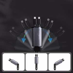 Automobilinis įkroviklis T-PHOX Flexit 4in1 86W, pilkas