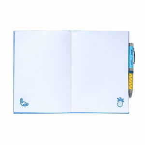 Disney Stitch Tropical A5 užrašų knygelė pliušiniu viršeliu ir projektoriniu rašikliu