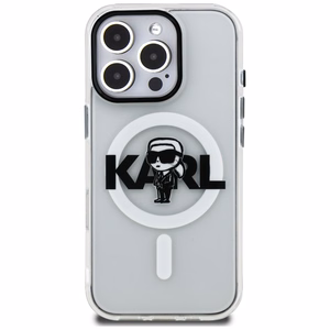 Karl Lagerfeld IML Karl Sketch Logo MagSafe dėklas iPhone 16 Pro - skaidrus