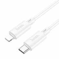 Kabelis USB C į Lightning Hoco PD 2,4A 20W 1 m X88 baltas
