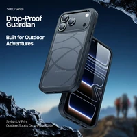 Dėklas Dux Ducis Shld Apple iPhone 17 Pro Max juodas (Contour Pattern)