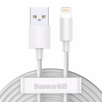 Baseus kabelis Simple Wisdom USB - Lightning 1,5 m 2,4A baltas 2 vnt.
