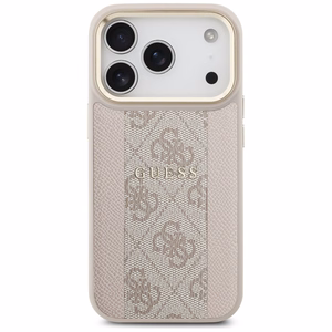 Guess 4G Stripe Magnetinis dėklas telefonui iPhone 17 Pro - rožinis