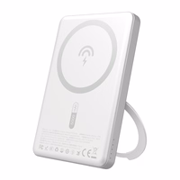 Dudao K28S 20W PD 5000mAh Išorinė baterija su Magnetine funkcija ir stovu - sidabrinė