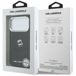 Karl Lagerfeld Point & Karl Sketch MagSafe Dėklas for iPhone 17 Pro - juodas