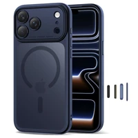 Tech-Protect Magpeak MagSafe CC dėklas telefonui iPhone 17 Pro Max - matinės tamsiai mėlynos spalvos